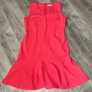 Calvin Klein coral colored summer swing dress size 12